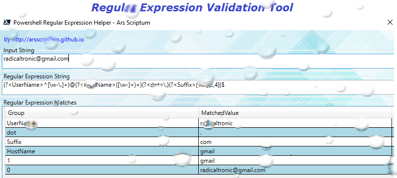 RegEx Helper GUI Tool